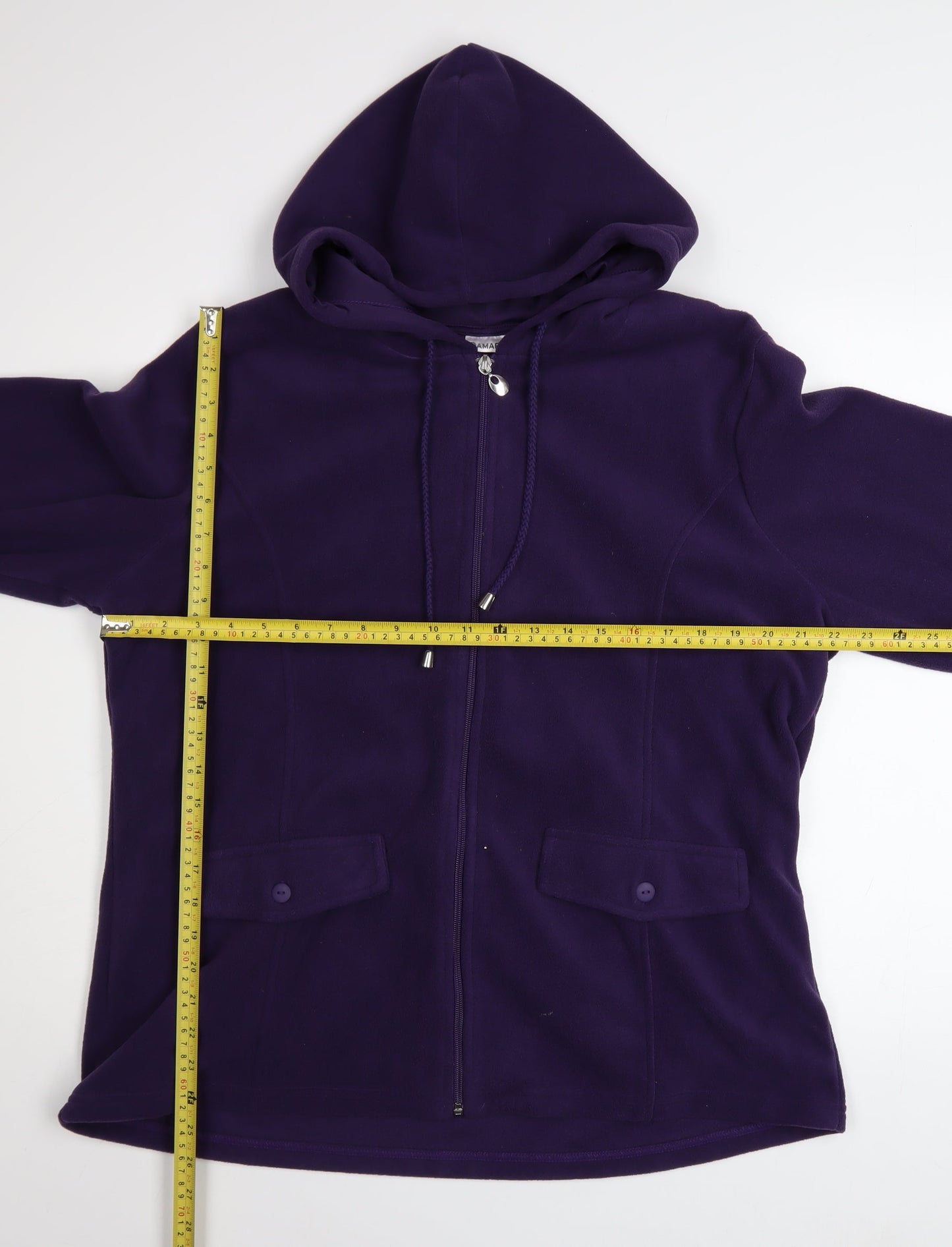 Womens UK Size L Damart Purple Full Zip Hoodie