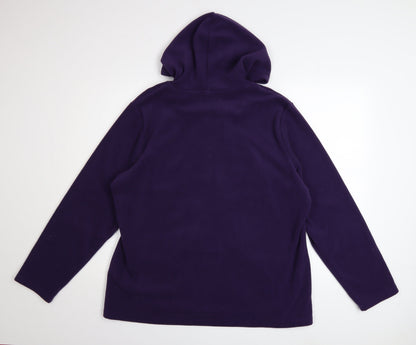 Womens UK Size L Damart Purple Full Zip Hoodie