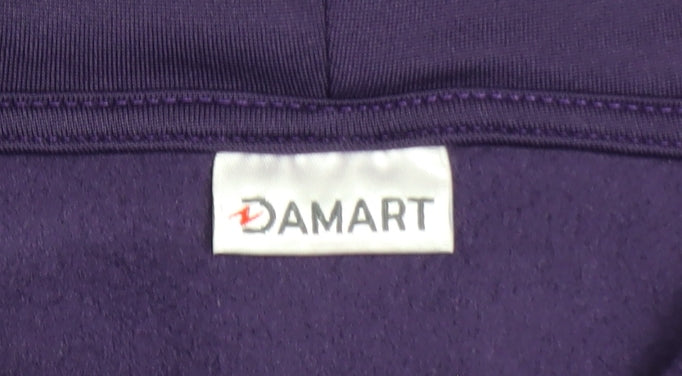 Womens UK Size L Damart Purple Full Zip Hoodie