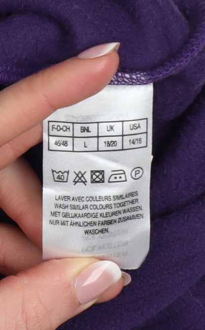 Womens UK Size L Damart Purple Full Zip Hoodie