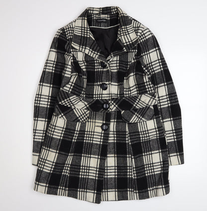 Womens UK Size 14 George Black Overcoat
