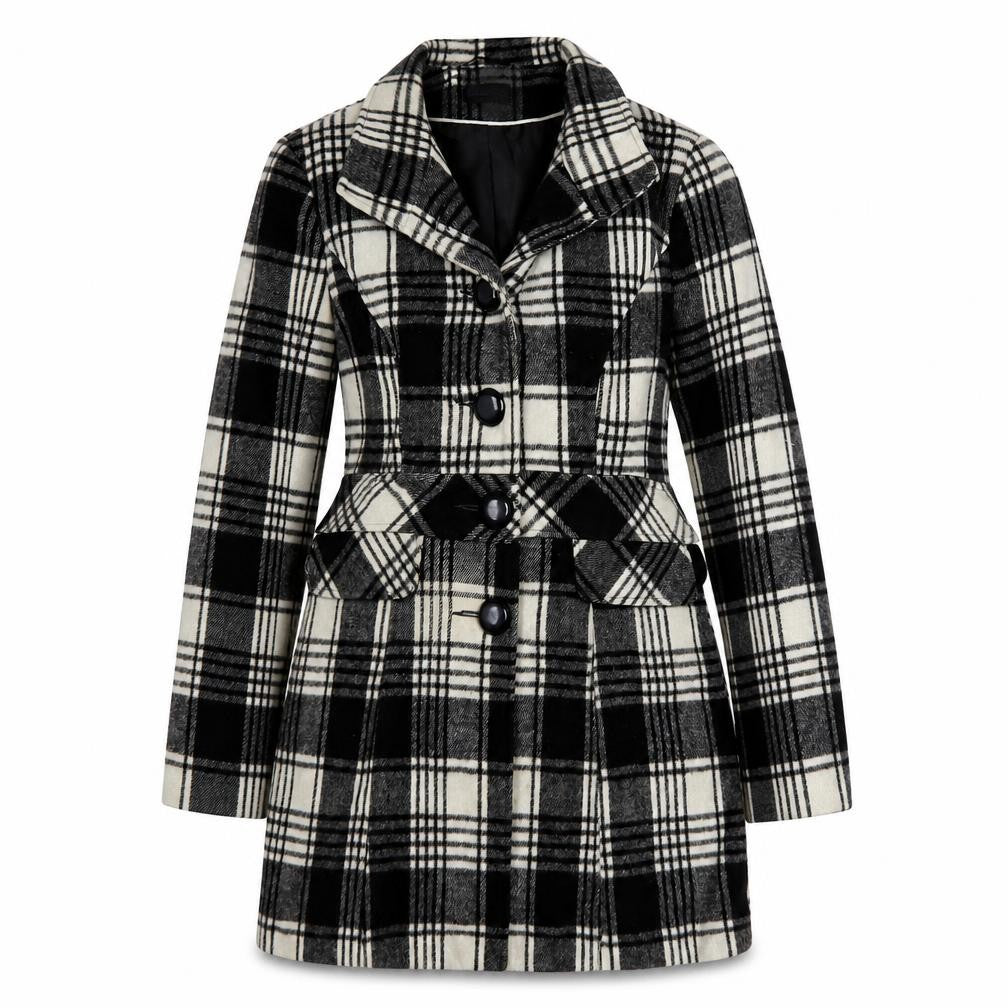 Womens UK Size 14 George Black Overcoat