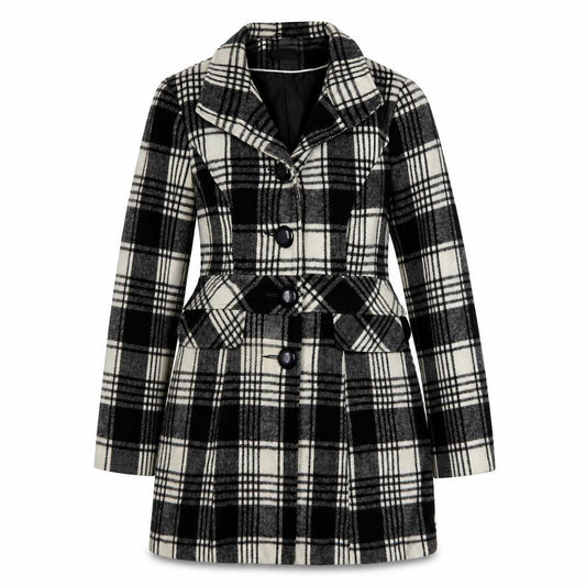 Womens UK Size 14 George Black Overcoat