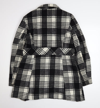 Womens UK Size 14 George Black Overcoat