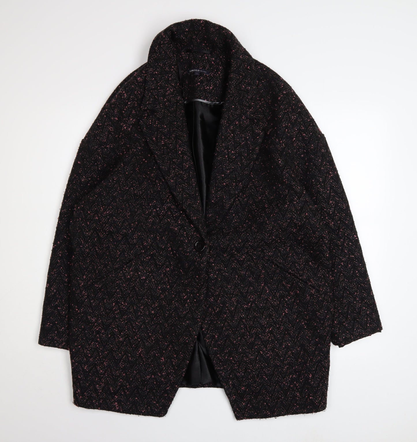 Womens UK Size 14 Marks and Spencer Black Overcoat