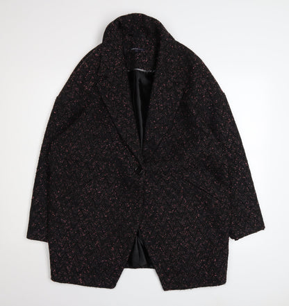 Womens UK Size 14 Marks and Spencer Black Overcoat