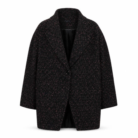 Womens UK Size 14 Marks and Spencer Black Overcoat