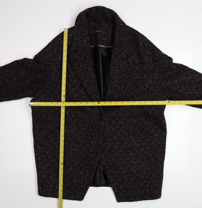 Womens UK Size 14 Marks and Spencer Black Overcoat