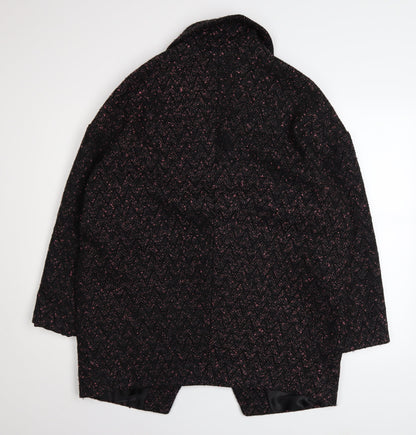 Womens UK Size 14 Marks and Spencer Black Overcoat