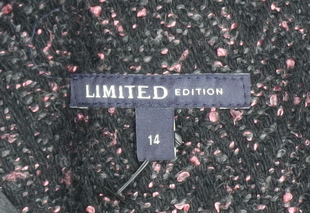 Womens UK Size 14 Marks and Spencer Black Overcoat