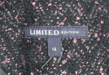 Womens UK Size 14 Marks and Spencer Black Overcoat
