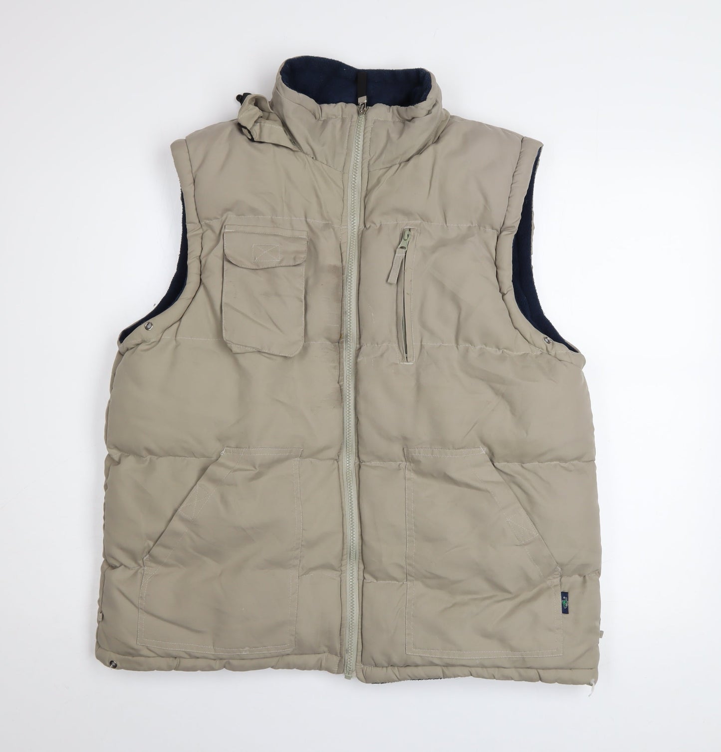 Mens UK Size M Le Shark Beige Puffer Jacket