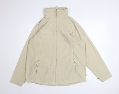 Regatta Women Beige Fleece Full Zip Jacket UK 18 Outdoor Lined