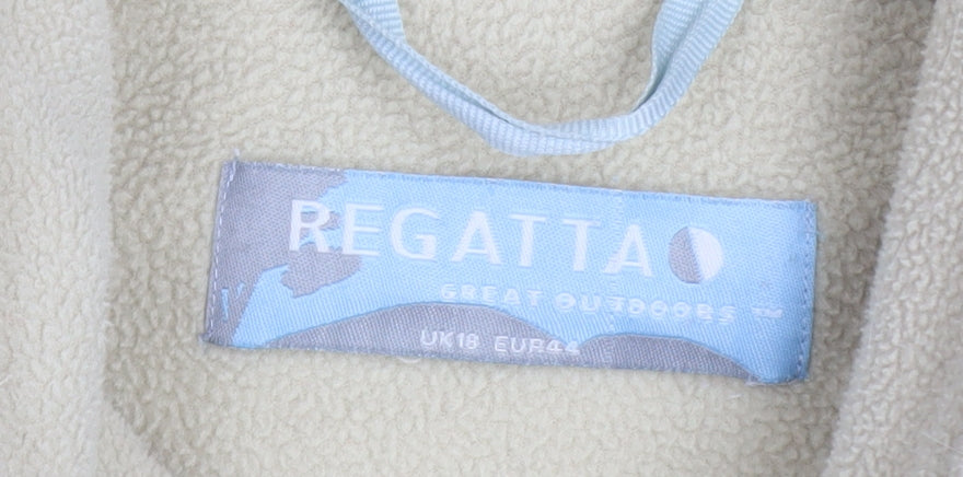 Regatta Women Beige Fleece Full Zip Jacket UK 18 Outdoor Lined