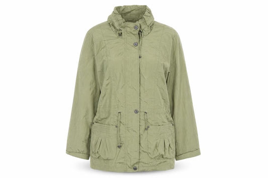 Womens UK Size 16 BM Green Anorak Coat