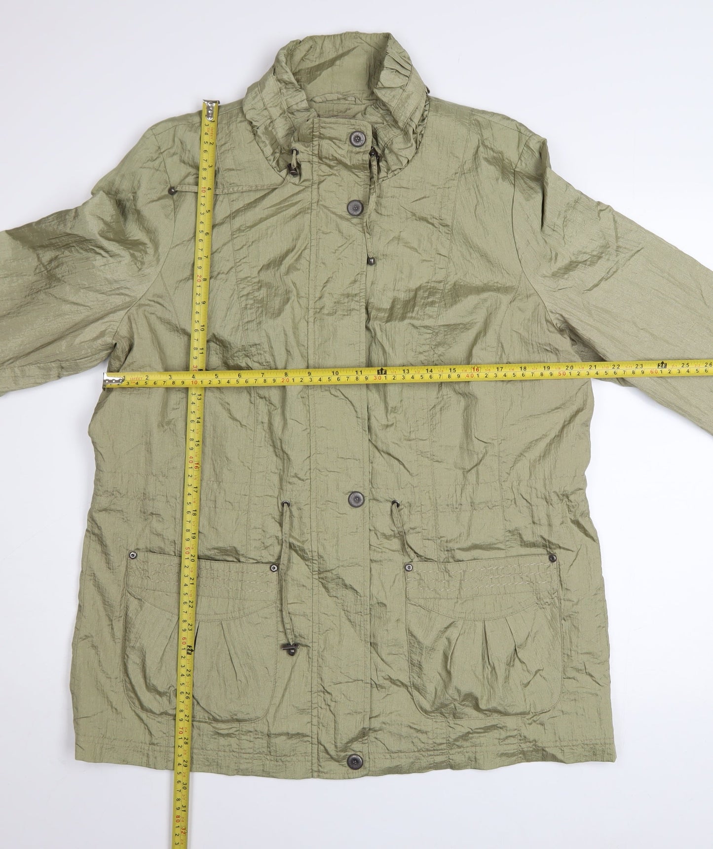 Womens UK Size 16 BM Green Anorak Coat