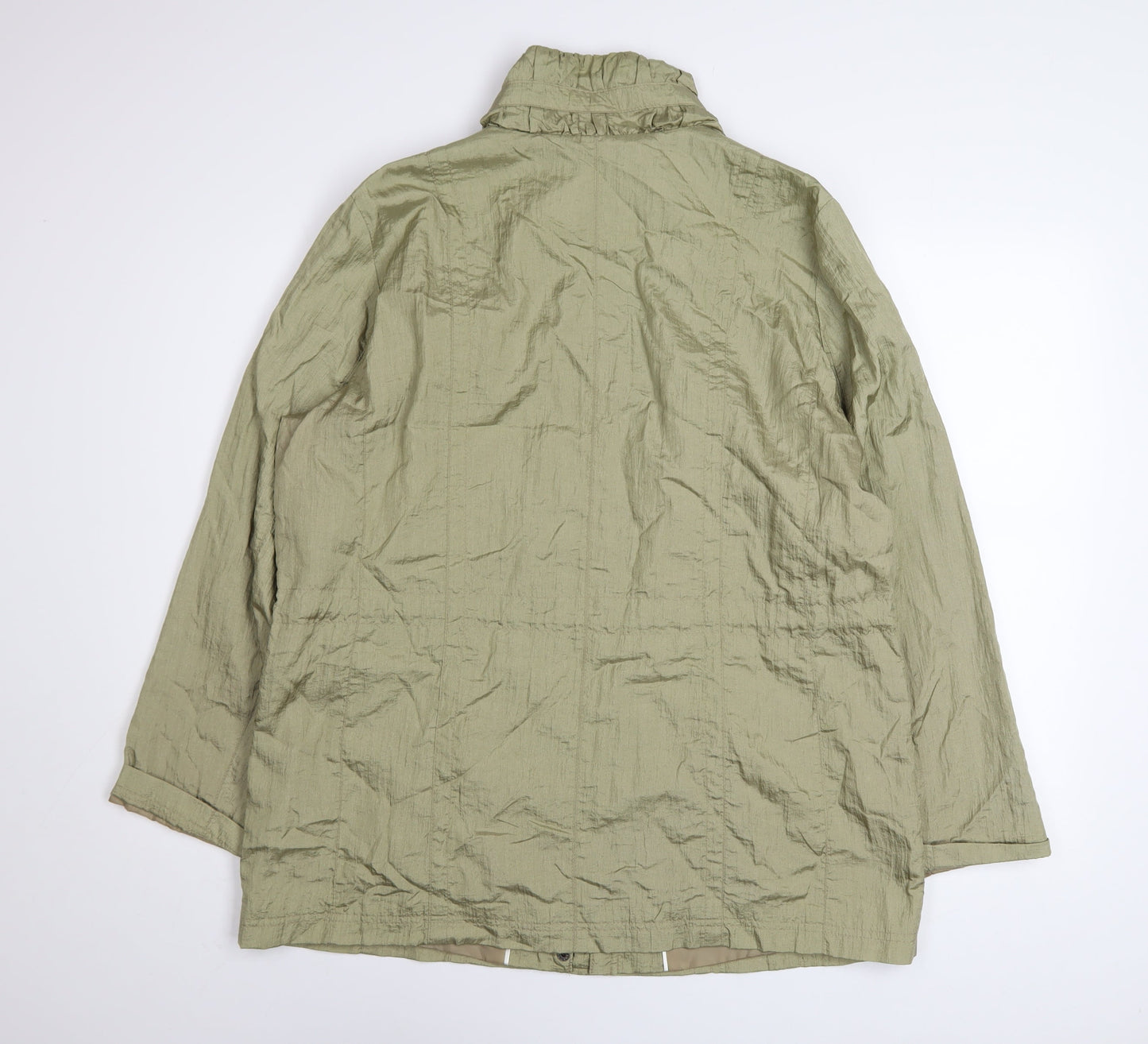 Womens UK Size 16 BM Green Anorak Coat