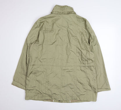 Womens UK Size 16 BM Green Anorak Coat