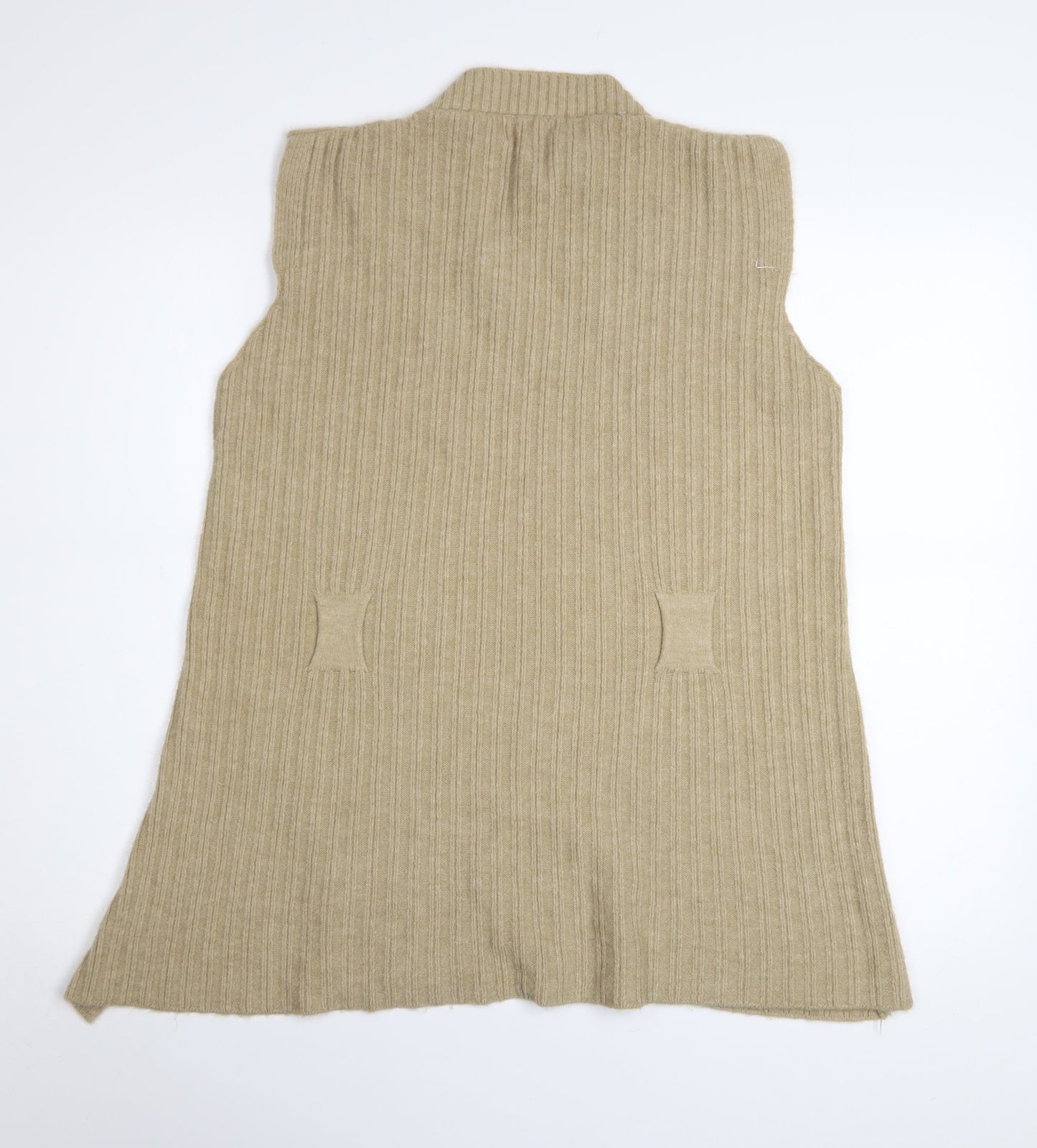 Womens UK Size M QED London Beige Vest Jumper