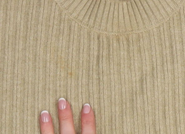 Womens UK Size M QED London Beige Vest Jumper
