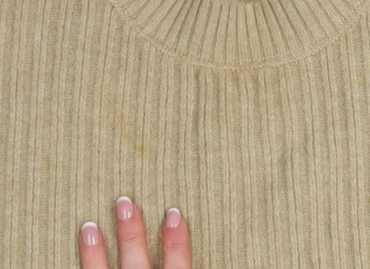 Womens UK Size M QED London Beige Vest Jumper