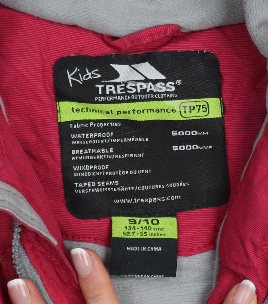Girls UK Size 9-10 Years Trespass Multicoloured Puffer Jacket