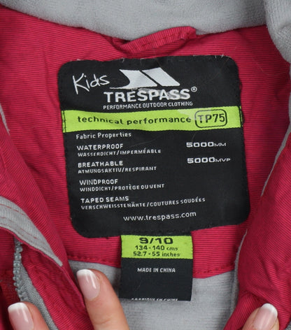 Girls UK Size 9-10 Years Trespass Multicoloured Puffer Jacket