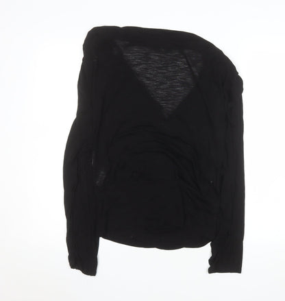 Womens UK Size M Firetrap Black Wrap Blouse