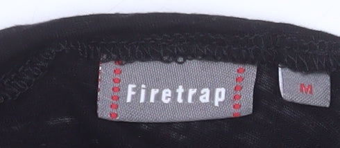 Womens UK Size M Firetrap Black Wrap Blouse
