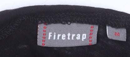 Womens UK Size M Firetrap Black Wrap Blouse
