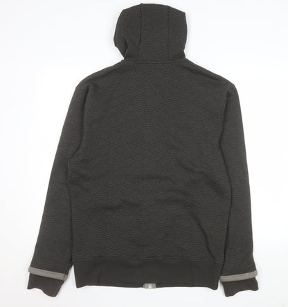 JINX Mens Grey Hooded Button Jacket Medium Cotton Blend Casual Coat