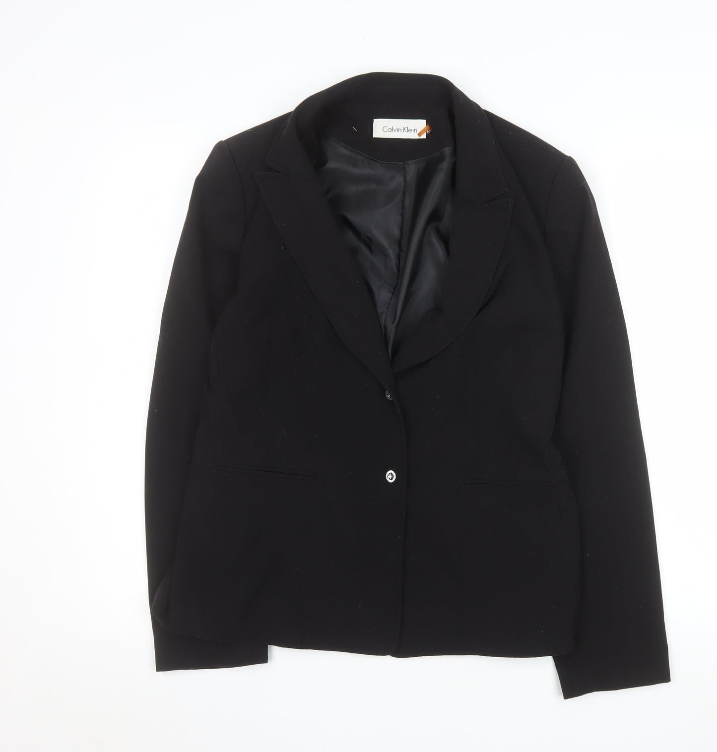 Womens UK Size 10 Calvin Klein Regular Black Blazer