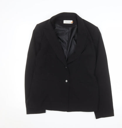 Womens UK Size 10 Calvin Klein Regular Black Blazer