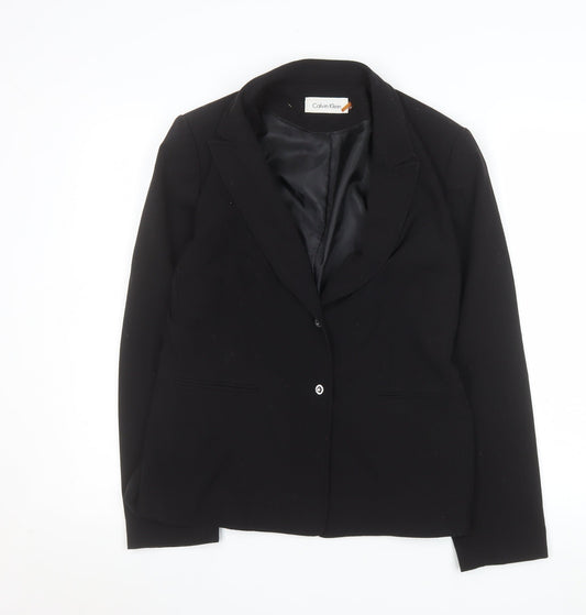 Womens UK Size 10 Calvin Klein Regular Black Blazer