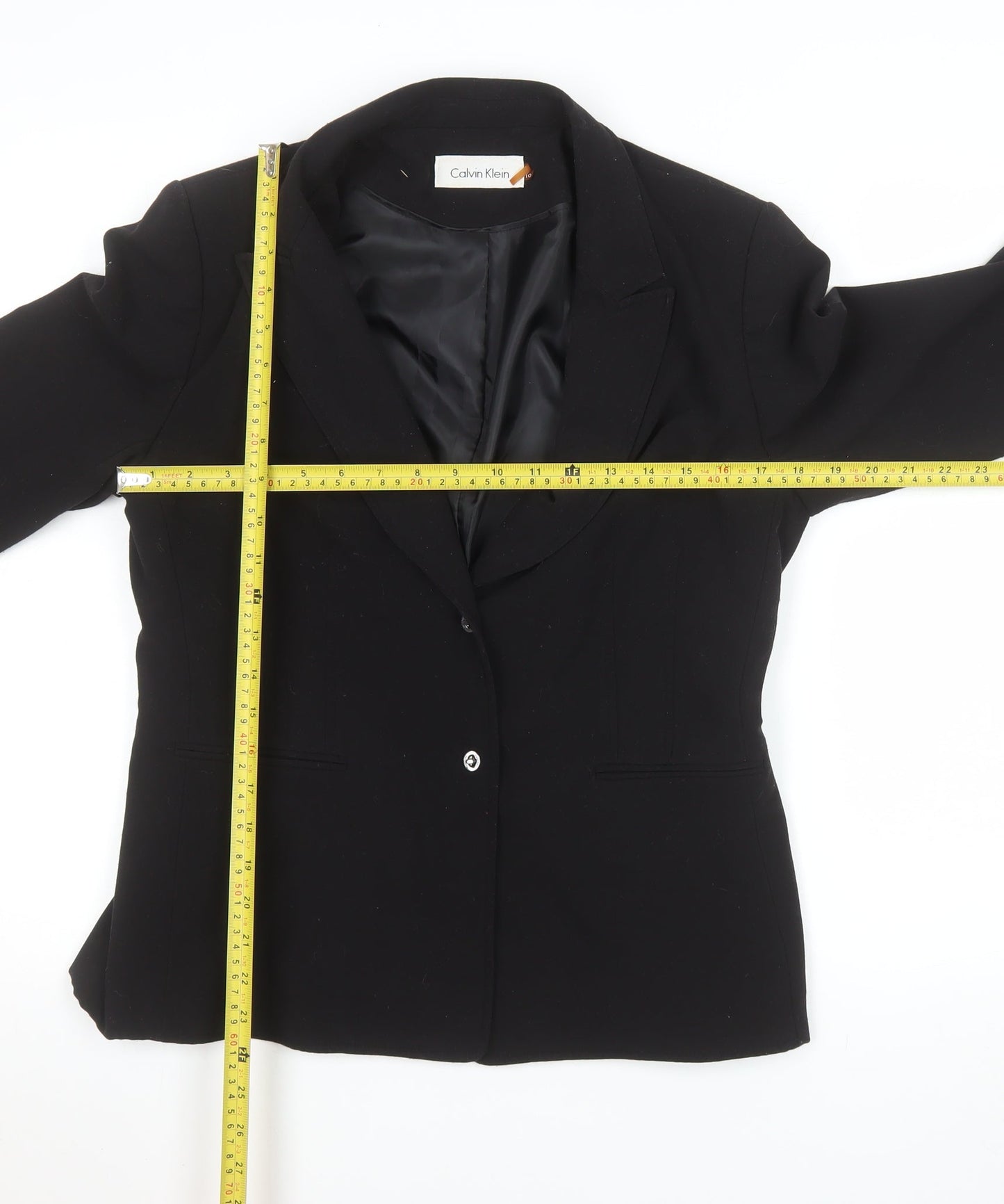 Womens UK Size 10 Calvin Klein Regular Black Blazer