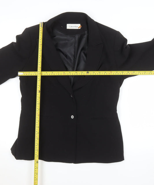Womens UK Size 10 Calvin Klein Regular Black Blazer