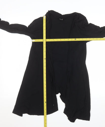 k & d Women's Black Long Sleeve Open Coatigan UK 12