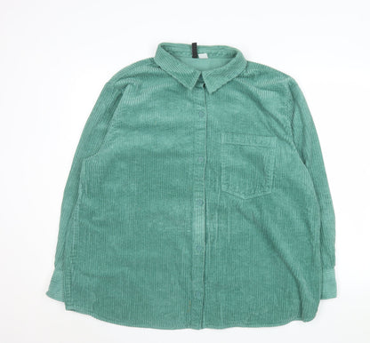 Womens UK Size 14 H&M Green Basic Jacket