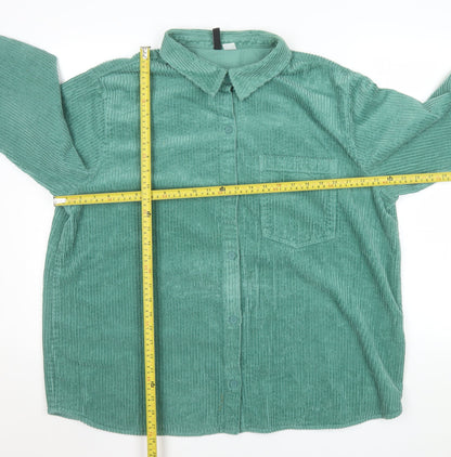 Womens UK Size 14 H&M Green Basic Jacket