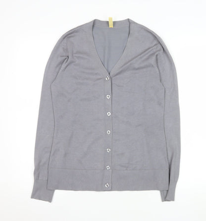 Womens UK Size S Haomeili Grey Cardigan Jumper