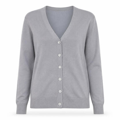 Womens UK Size S Haomeili Grey Cardigan Jumper