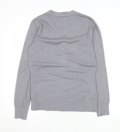 Womens UK Size S Haomeili Grey Cardigan Jumper