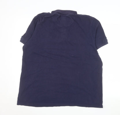 Lyle & Scott Men's Navy Blue Short Sleeve Cotton Polo XXL