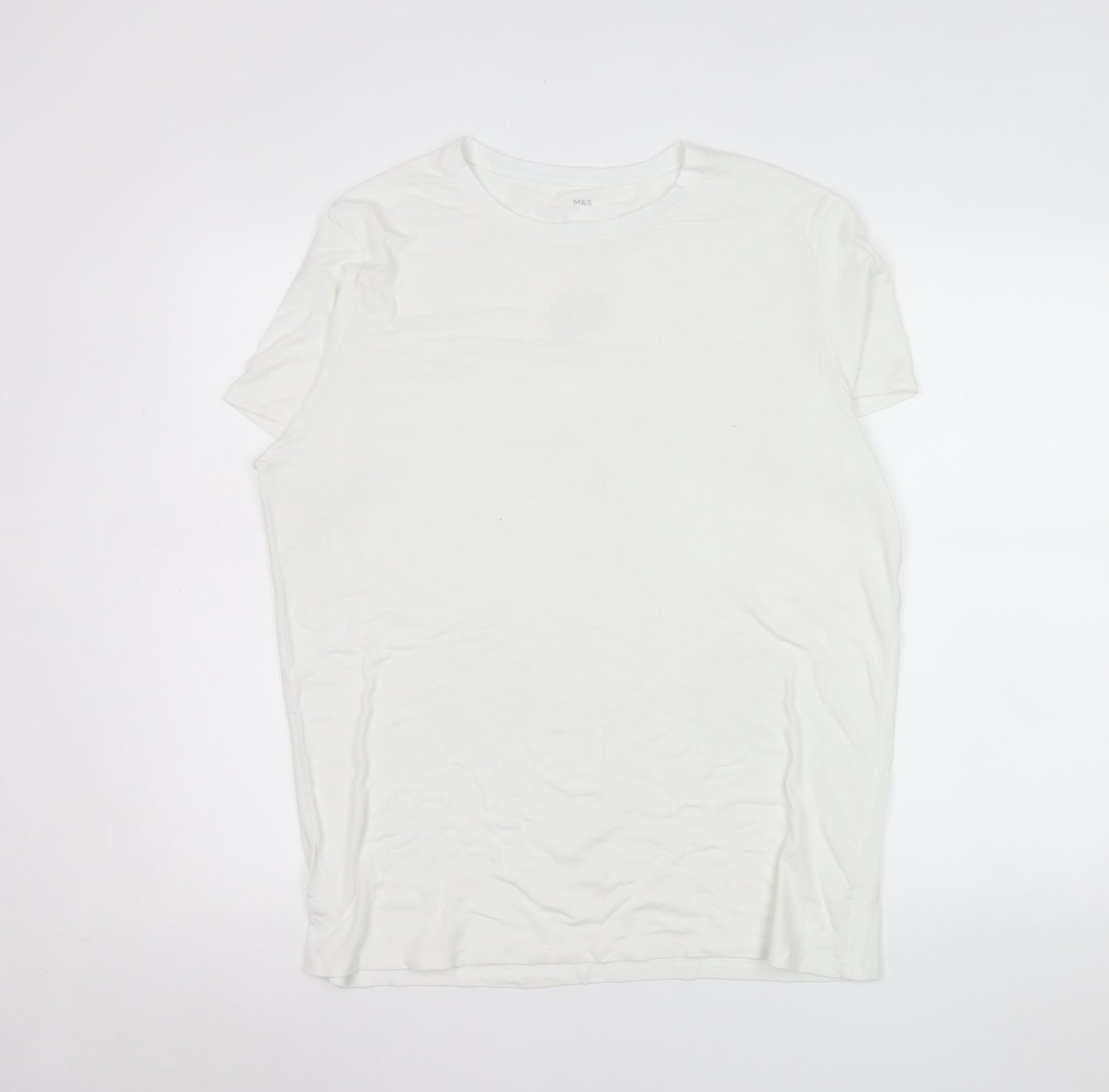 Mens UK Size XL Marks and Spencer Ivory  T-Shirt