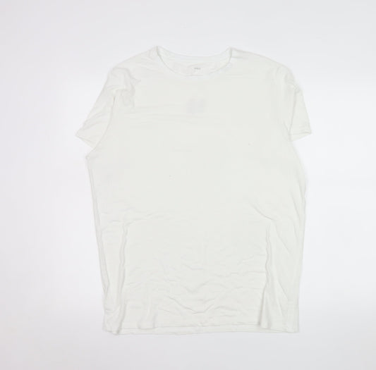 Mens UK Size XL Marks and Spencer Ivory  T-Shirt