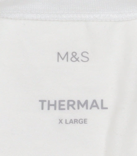 Mens UK Size XL Marks and Spencer Ivory  T-Shirt