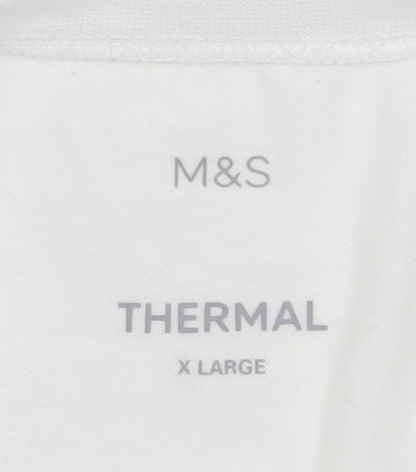 Mens UK Size XL Marks and Spencer Ivory  T-Shirt