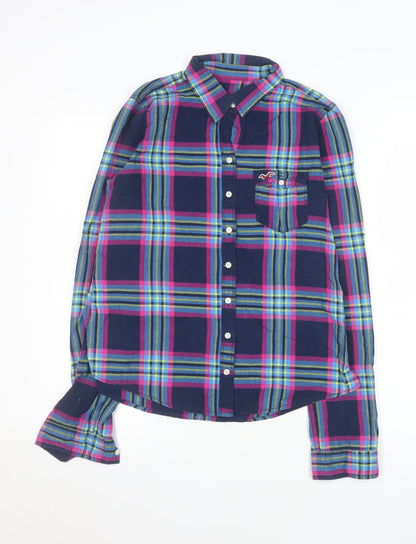 Hollister Men's Multicoloured Plaid Button-Up Long Sleeve Shirt M