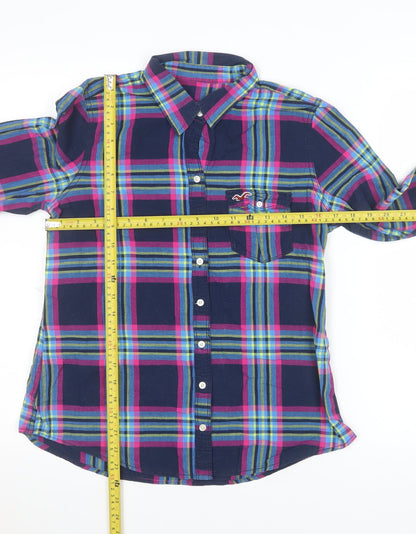 Hollister Men's Multicoloured Plaid Button-Up Long Sleeve Shirt M