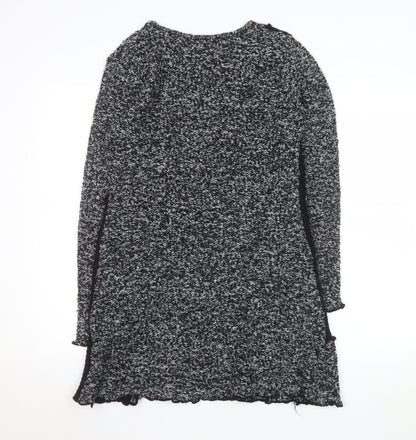 Roman Women’s Black Knit Ruffle Sweater Dress Size 10